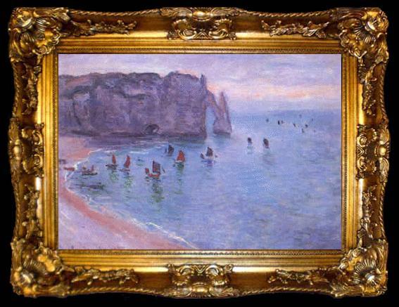 framed  Claude Monet Fishing Boats Leaving Etretat, ta009-2